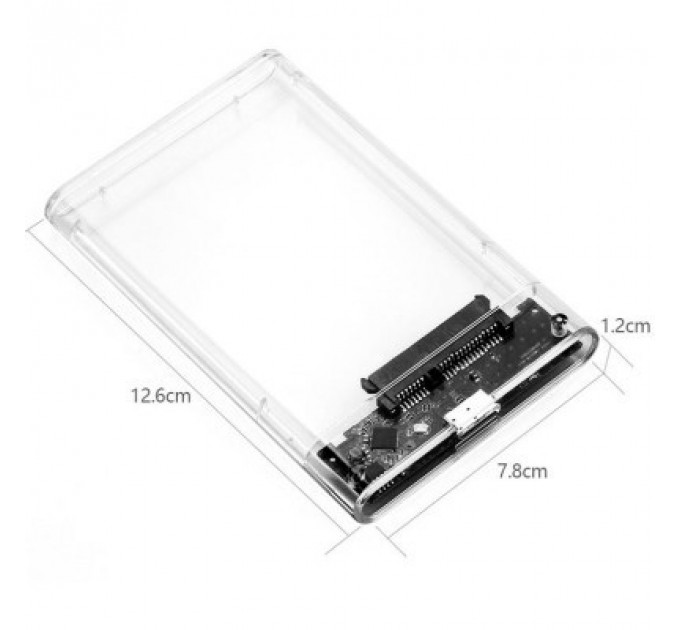 Кишеня зовнішня Dynamode 2.5" SATA HDD/SSD USB 3.0 Transparent (DM-CAD-25316)