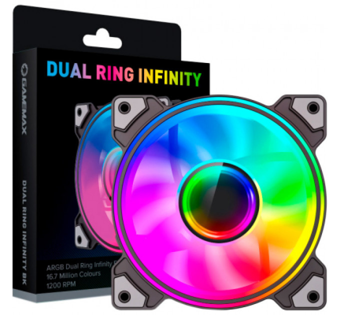Кулер до корпусу Gamemax Dual Ring Infinity BK