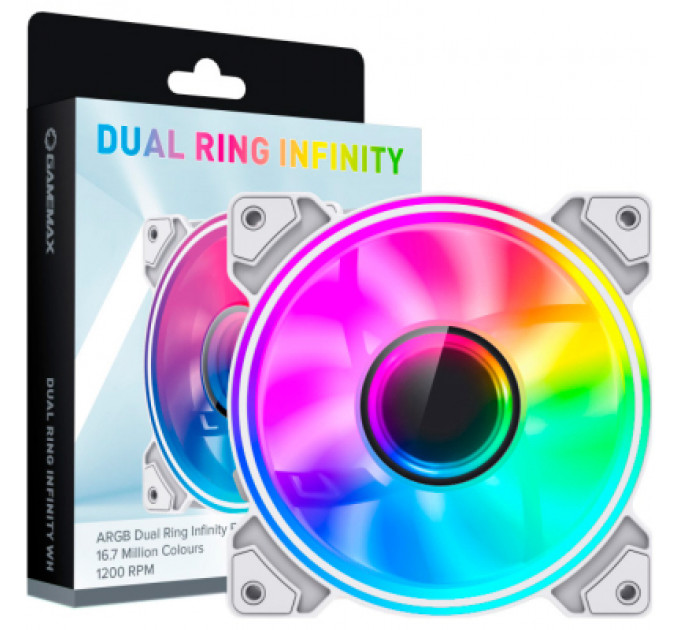 Кулер до корпусу Gamemax Dual Ring Infinity WH