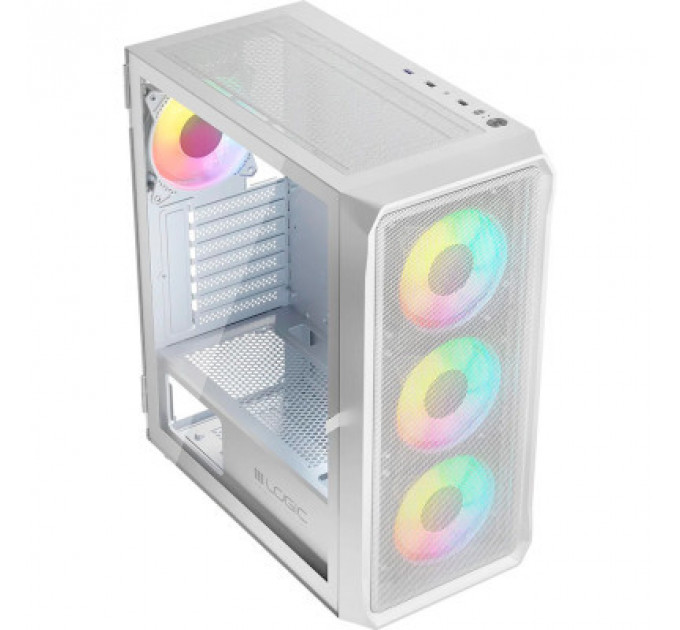 Корпус Logic concept PORTOS MESH+GLASS ARGB fans 3x120mm WHITE (AM-PORTOS-20-0000000-0002)