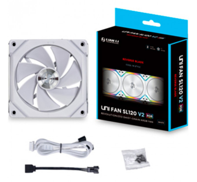 Кулер до корпусу Lian Li SL V2 Reverse, 120mm, Single, White (G99.12RSLV21W.00)