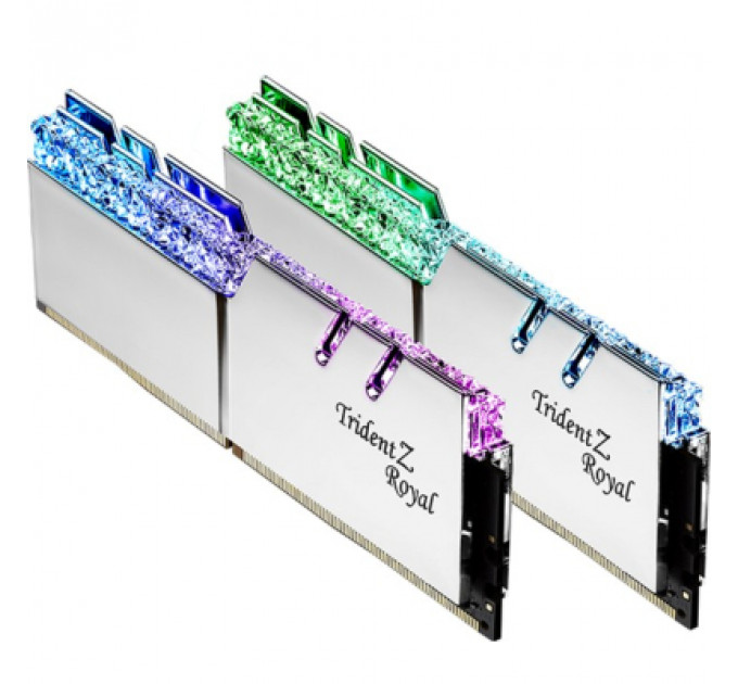 Модуль пам'яті для комп'ютера DDR4 64GB (2x32GB) 3600 MHz TridentZ RGB Royal Silver G.Skill (F4-3600C18D-64GTRS)