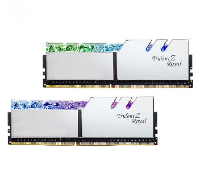 Модуль пам'яті для комп'ютера DDR4 64GB (2x32GB) 3600 MHz TridentZ RGB Royal Silver G.Skill (F4-3600C18D-64GTRS)
