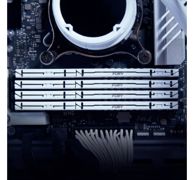 Модуль пам'яті для комп'ютера DDR5 16GB 5200 MHz Beast AM5 White Kingston Fury (ex.HyperX) (KF552C36BWE-16)