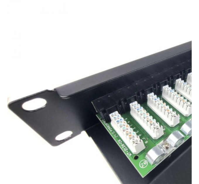 Eserver Патч-панель Eserver 19" 1U 24 порта cat.6 UTP krone with cable management (WT-2126-CAT.6)