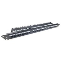 Патч-панель Eserver 19" 1U 24 порта cat.6 UTP krone with cable management (WT-2126-CAT.6)