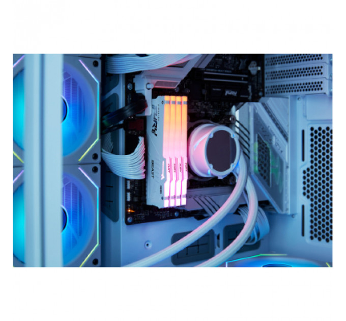 Модуль пам'яті для комп'ютера DDR5 32GB 6000 MHz Beast AM5 RGB White Kingston Fury (ex.HyperX) (KF560C36BWEA-32)
