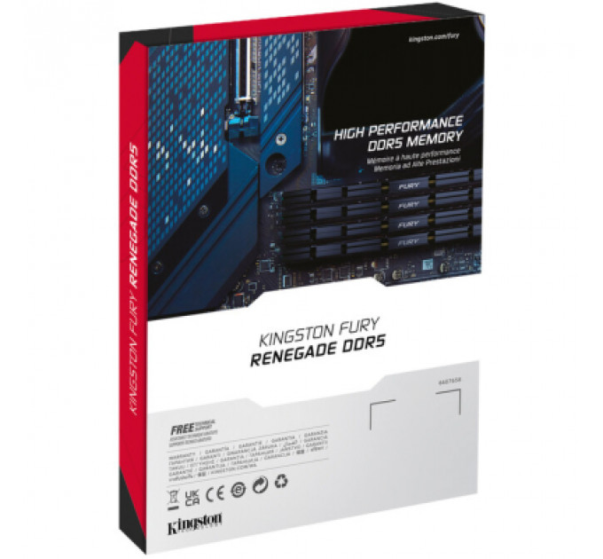 Модуль пам'яті для комп'ютера DDR5 96GB (2x48GB) 6000 MHz Renegade Silver XMP Kingston Fury (ex.HyperX) (KF560C32RSK2-96)