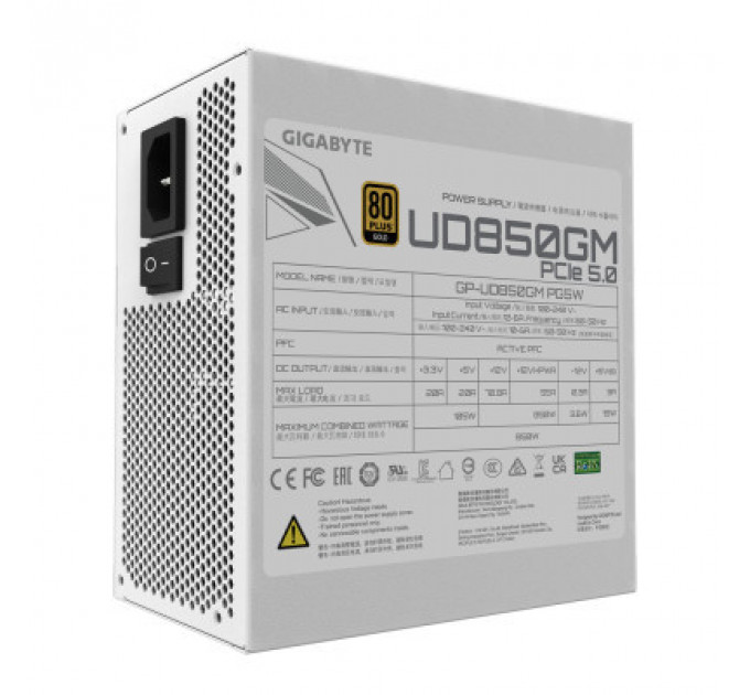 Блок живлення GIGABYTE 850W (GP-UD850GM PG5W)