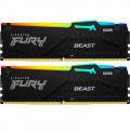Модуль пам'яті для комп'ютера DDR5 16GB (2x8GB) 6000 MHz FURY Beast RGB Kingston Fury (ex.HyperX) (KF560C36BBEAK2-16)