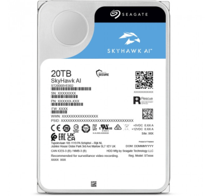 Жорсткий диск 3.5" 20TB Seagate (ST20000VE003)