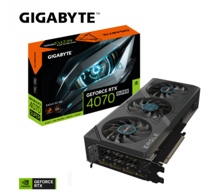 Відеокарта GIGABYTE GeForce RTX4070 SUPER 12Gb EAGLE OC (GV-N407SEAGLE OC-12GD)