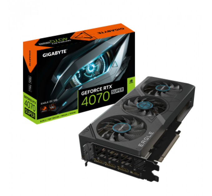 Відеокарта GIGABYTE GeForce RTX4070 SUPER 12Gb EAGLE OC (GV-N407SEAGLE OC-12GD)