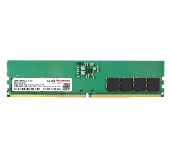 Модуль пам'яті для комп'ютера DDR5 16GB 5600 MHz JetRam Transcend (JM5600ALE-16G)