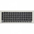 BestKey Наклейка на клавіатуру BestKey непрозора чорна, 68, срібний (BK13SIL/021)