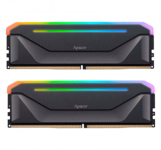 Apacer Модуль пам'яті для комп'ютера DDR5 32GB (2x16GB) 6000 MHz NOX RGB Black Apacer (AH5U32G60C622NBAA-2)
