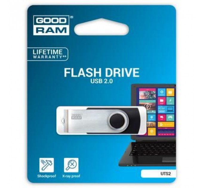 USB флеш накопичувач Goodram 64GB Twister Black USB 2.0 (UTS2-0640K0R11)