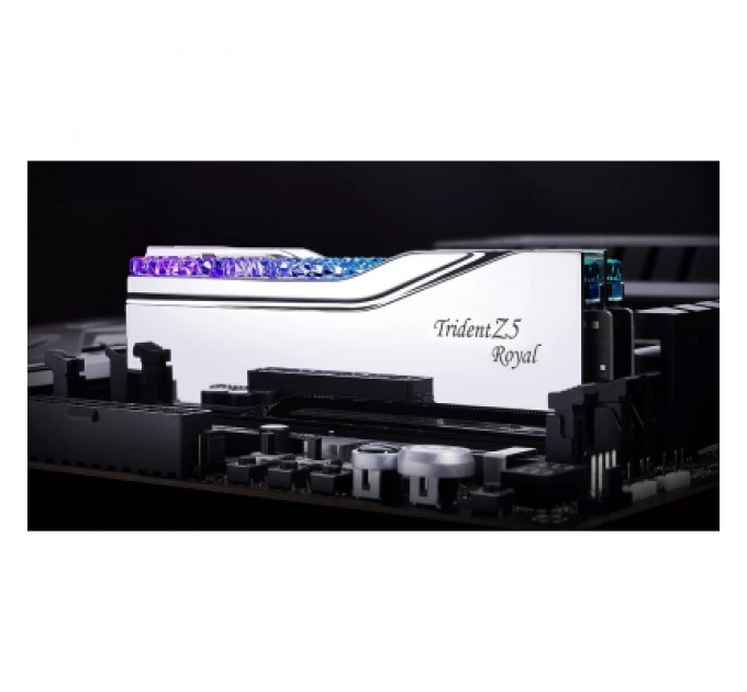G.Skill Модуль пам'яті для комп'ютера DDR5 32GB (2x16GB) 7600 MHz Trident Z5 Royal Silver G.Skill (F5-7600J3646G16GX2-TR5S)