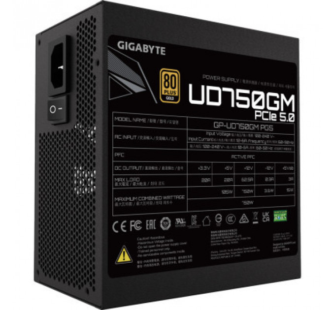 Блок живлення GIGABYTE 750W (GP-UD750GM PG5)