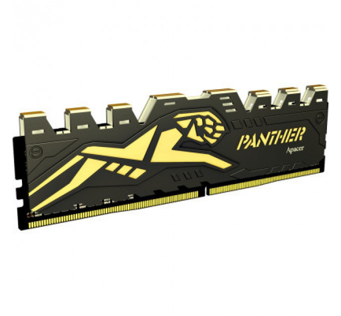 Модуль пам'яті для комп'ютера DDR4 8GB 3200 MHz Panther Black/Gold Apacer (AH4U08G32C28Y7GAA-1)