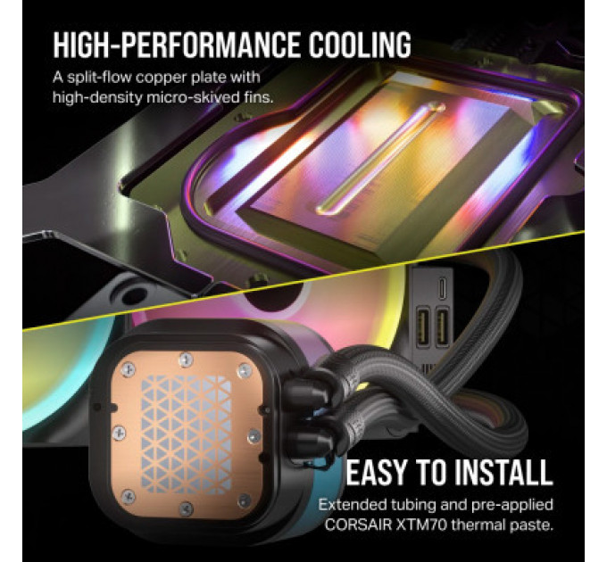 Система рідинного охолодження Corsair iCUE Link H170i RGB (CW-9061004-WW)