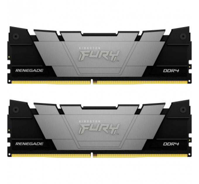 Модуль пам'яті для комп'ютера DDR4 64GB (2x32GB) 3600 MHz Renegade Black Kingston Fury (ex.HyperX) (KF436C18RB2K2/64)