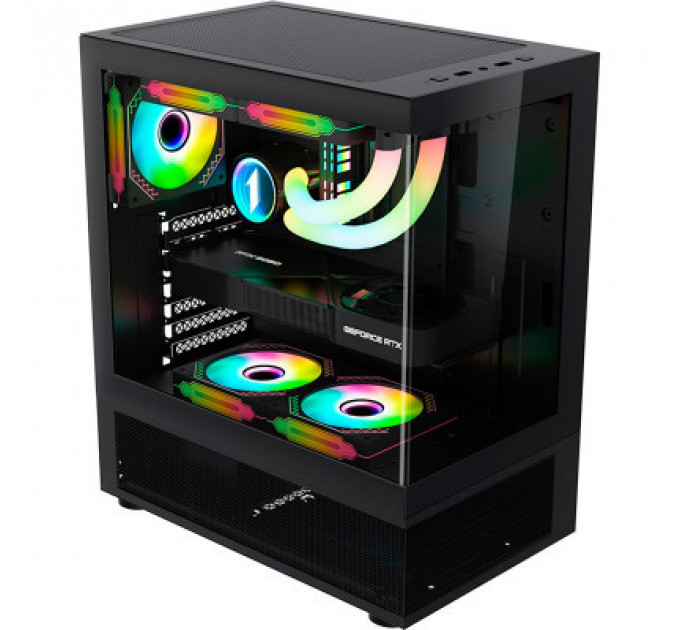 Корпус 1stPlayer Mi7-A-2F2R-1F2-BK