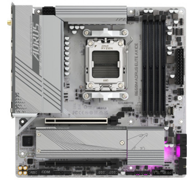 Материнська плата GIGABYTE B650M AORUS ELITE AX ICE (B650M A ELITE AX ICE)