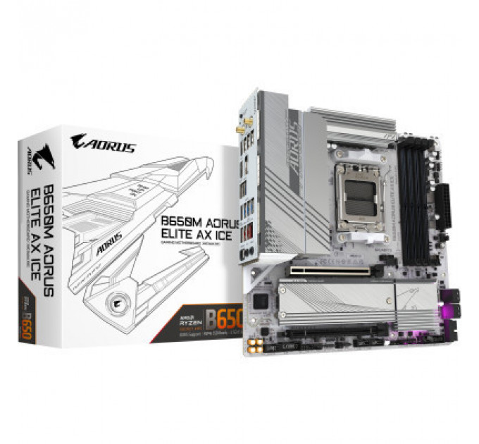 Материнська плата GIGABYTE B650M AORUS ELITE AX ICE (B650M A ELITE AX ICE)