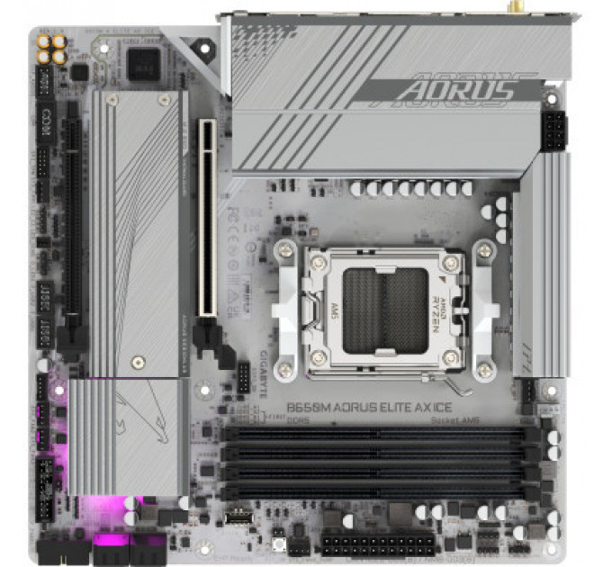 Материнська плата GIGABYTE B650M AORUS ELITE AX ICE (B650M A ELITE AX ICE)