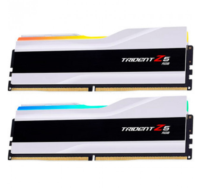 Модуль пам'яті для комп'ютера DDR5 64GB (2x32GB) 6400 MHz Trident Z5 RGB Matte White G.Skill (F5-6400J3239G32GX2-TZ5RW)