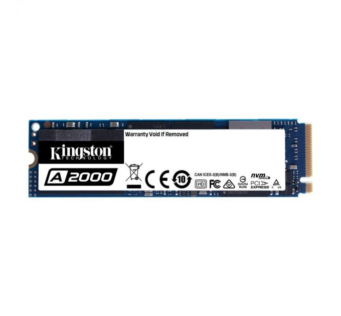 Накопичувач SSD  500GB M.2 NVMe Gen3.0 x4 Kingston A2000 M.2 2280 PCIe Gen3.0 x4 3D TLC (SA2000M8/500G)