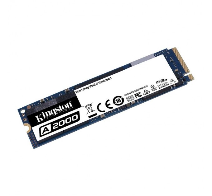 Накопичувач SSD  500GB M.2 NVMe Gen3.0 x4 Kingston A2000 M.2 2280 PCIe Gen3.0 x4 3D TLC (SA2000M8/500G)