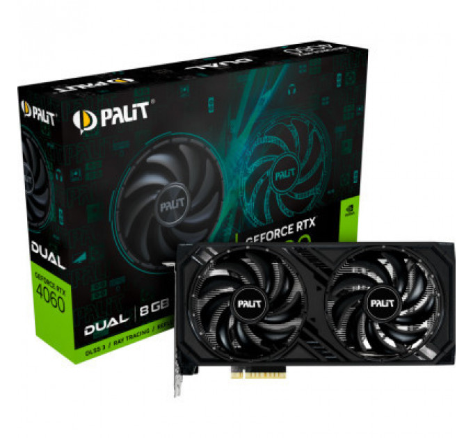 Відеокарта Palit RTX 4060 DUAL 8GB (NE64060019P1-1070D)