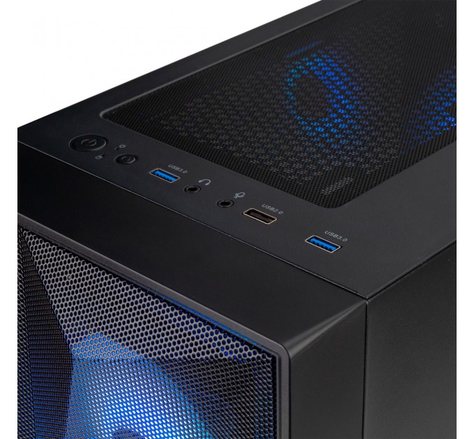 Prologix Корпус Prologix E102 Tempered Glass&Mesh Black