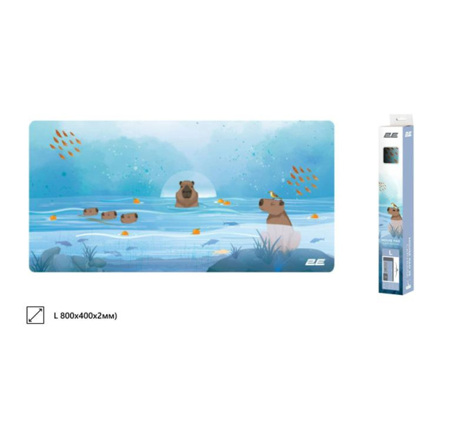 2E Ігрова поверхня 2E Capybarra L Blue (2E-PAD-L-CAPY-BLUE)