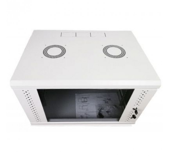 Шафа настінна Eserver 12U 600х600х637 (Ш*Г*В), скло (ES-Е1260G)