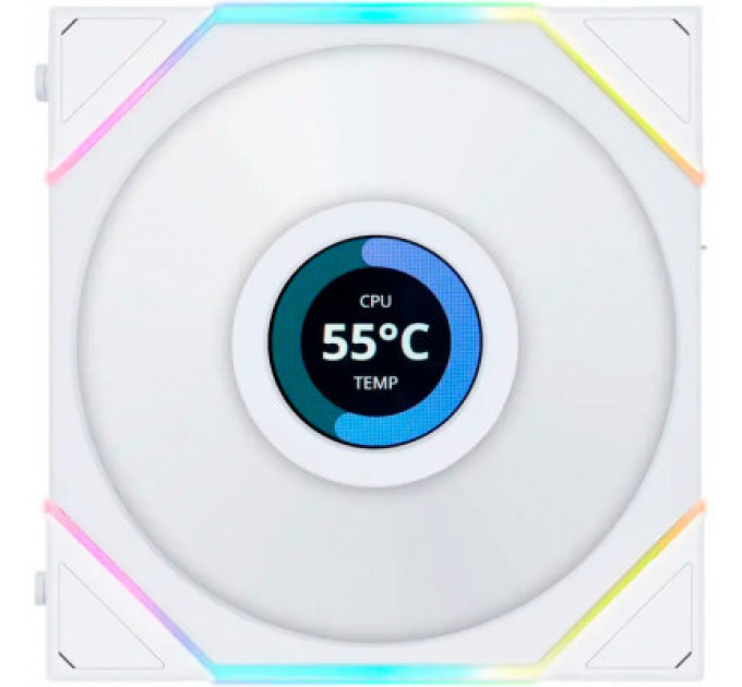 Кулер до корпусу Lian Li Reverse TL LCD 120-1, White Cooler (G99.12RTLLCD1W.00)