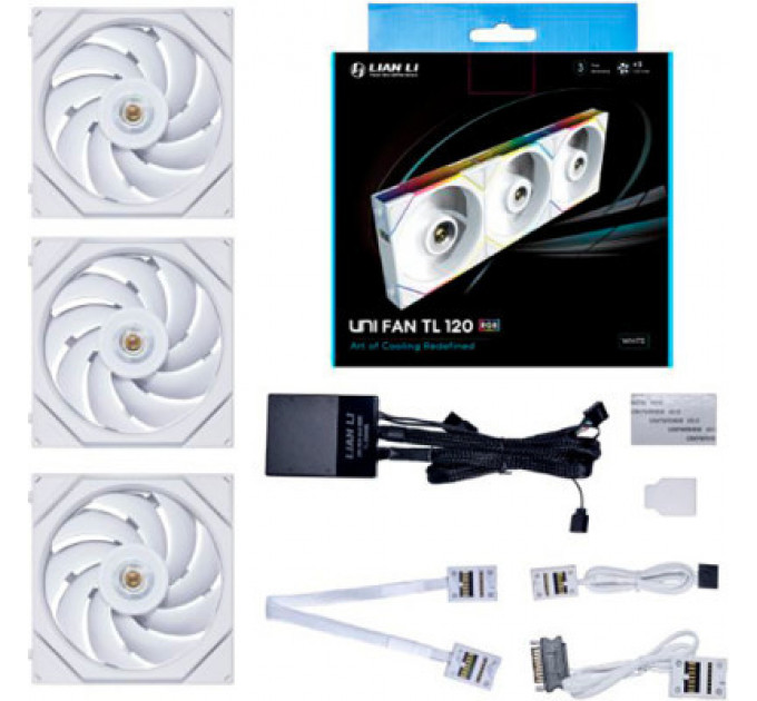 Кулер до корпусу Lian Li TL 120-3, White Cooler (G99.12TL3W.00)