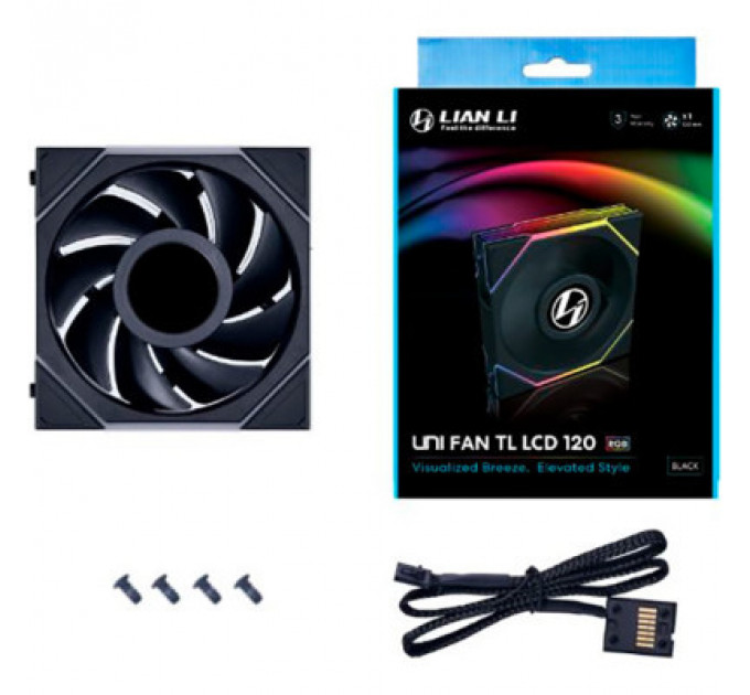Кулер до корпусу Lian Li TL LCD 120-1, Black Cooler (G99.12TLLCD1B.00)