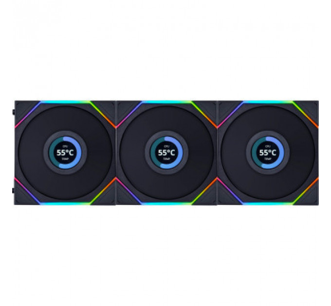Кулер до корпусу Lian Li TL LCD 120-3, Black Cooler (G99.12TLLCD3B.00)