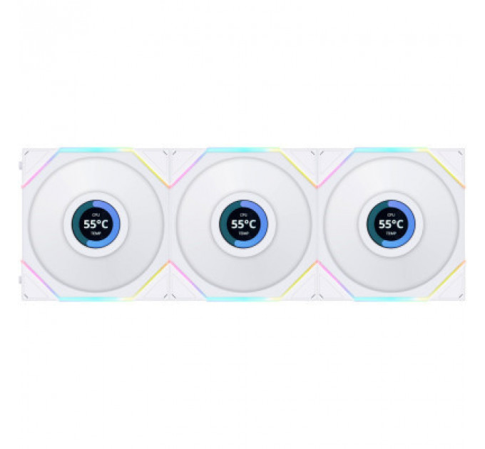 Кулер до корпусу Lian Li TLLCD 120-3, White Cooler (G99.12TLLCD3W.00)