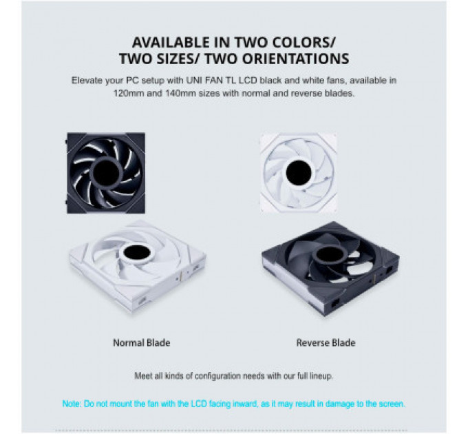 Кулер до корпусу Lian Li TLLCD 120-3, White Cooler (G99.12TLLCD3W.00)