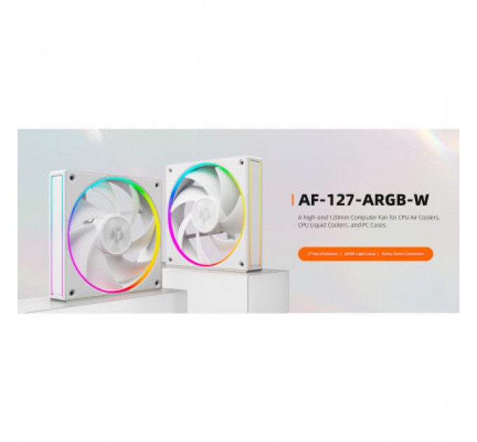 Кулер до корпусу ID-Cooling AF-127-ARGB-W