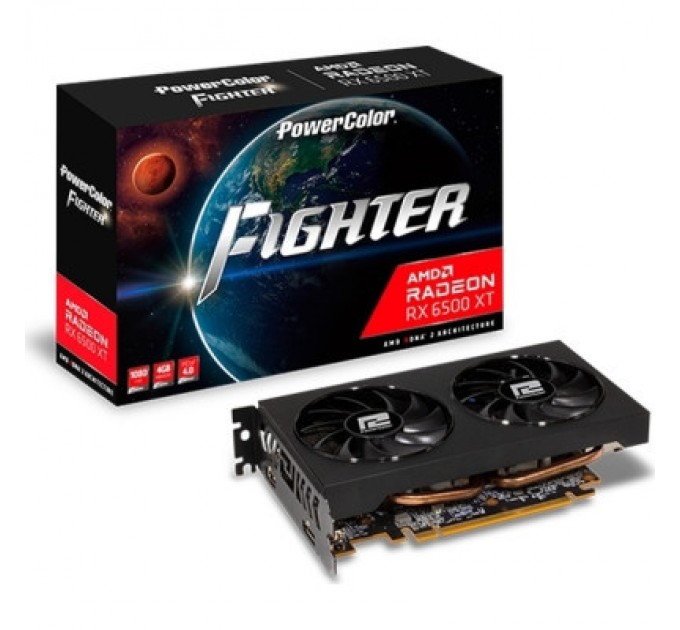 PowerColor Відеокарта PowerColor Radeon RX 6500 XT 4Gb Fighter (AXRX 6500 XT 4GBD6-DH/OC)