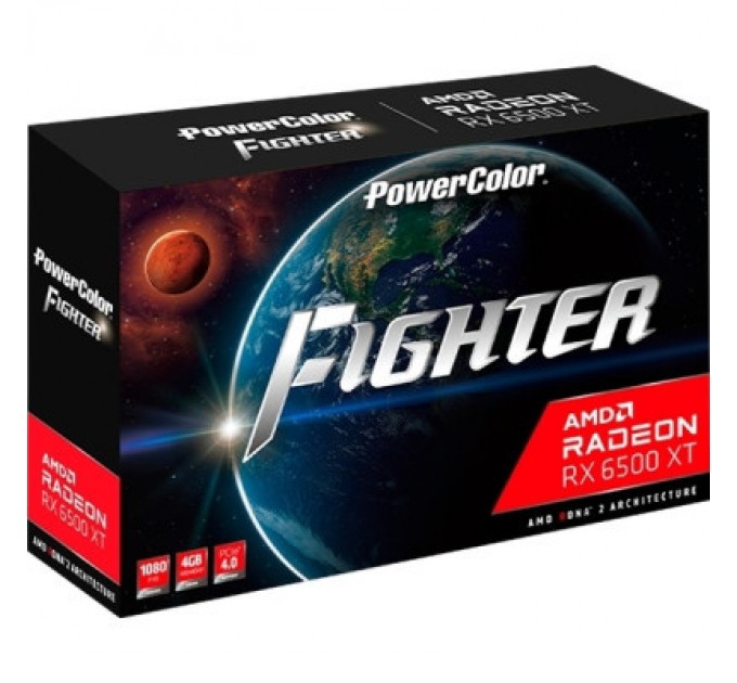 PowerColor Відеокарта PowerColor Radeon RX 6500 XT 4Gb Fighter (AXRX 6500 XT 4GBD6-DH/OC)