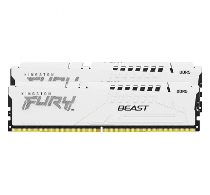 Kingston Fury (ex.HyperX) Модуль пам'яті для комп'ютера DDR5 32GB (2x16GB) 6000 MHz Beast White XMP Kingston Fury (ex.HyperX) (KF560C30BWK2-32)