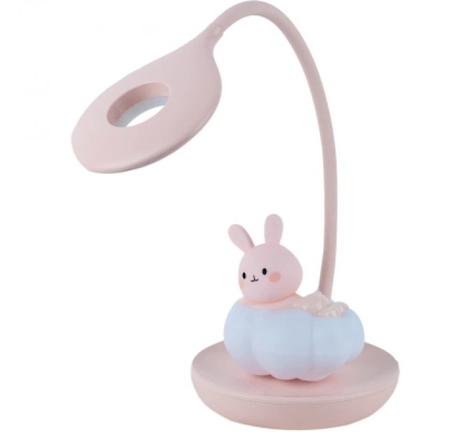 Kite Настільна лампа Kite Cloudy Bunny LED з акумулятором , рожева (K24-493-1-2)