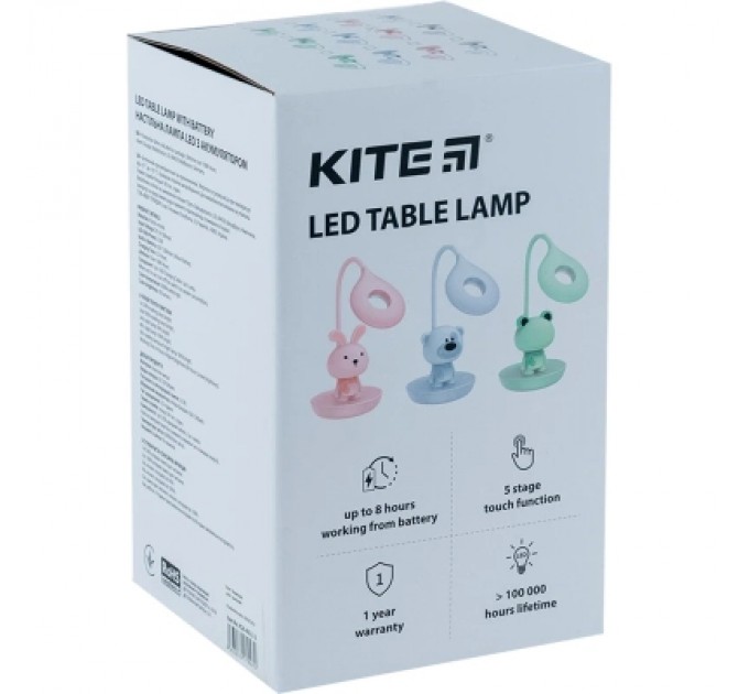 Kite Настільна лампа Kite Froggy LED з акумулятором, зелена (K24-492-3-4)