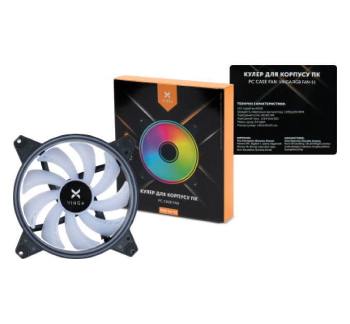 Кулер до корпусу Vinga RGB fan-11